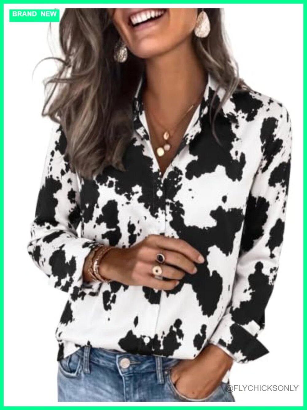 Satin Button Down Blouse Long Sleeve Business Casual Top
